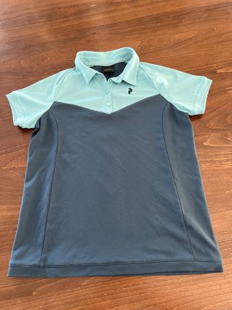 Peak Performance Poloshirt Damen Grösse M dunkelblau/mint