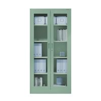 Aufbewahrungsschrank + Glasvitrine Aktenschrank- Pastellgrün