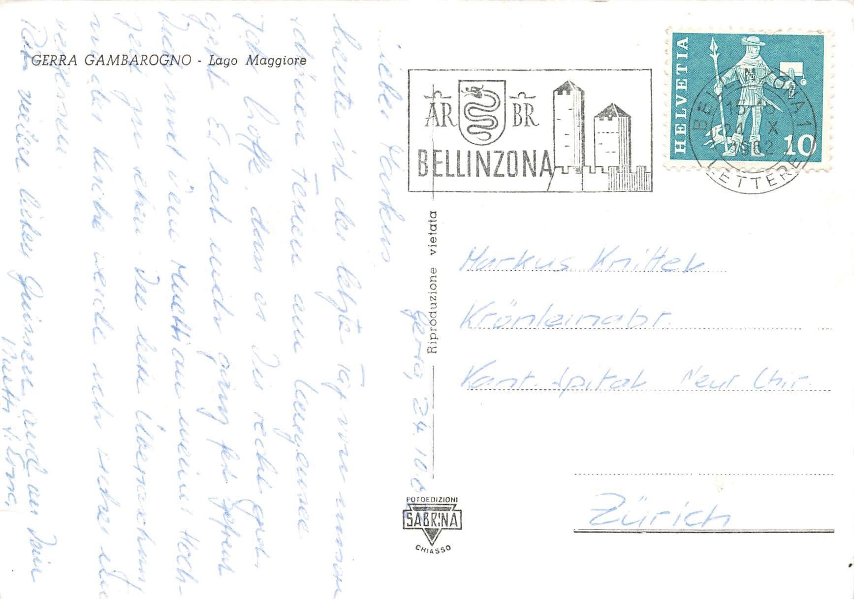 Cartoline postali: Gerra Gambarogno – Usato da Biasca venduto da Blenio71 1