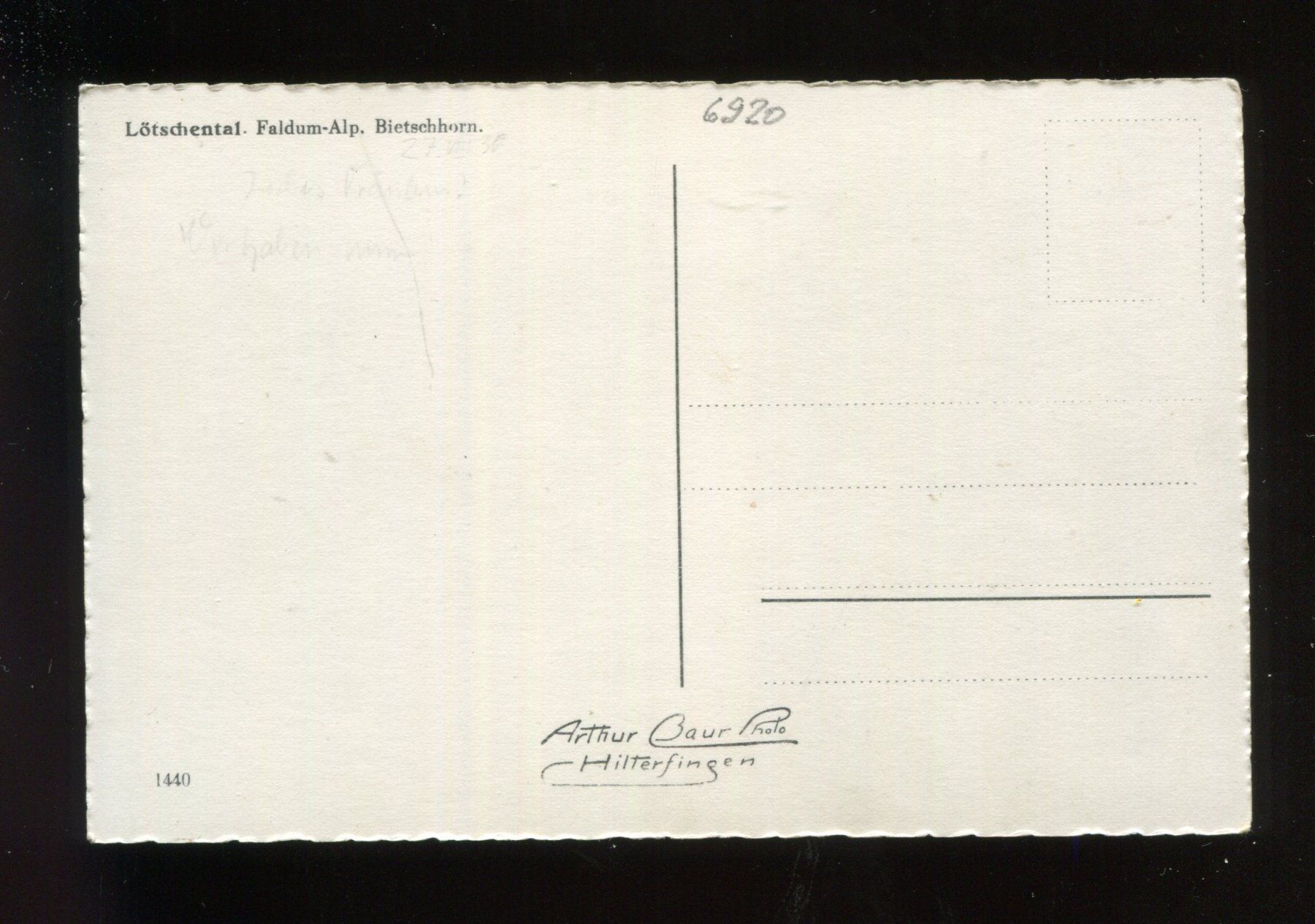 Cartoline postali: Lötschenpass, Faldum-Alp – Usato da Aarau venduto da Elmaar41 1