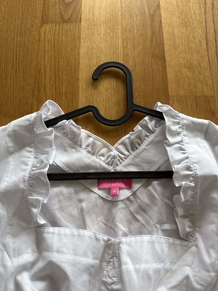 Krüger Camicette: Weisse Trachtenbluse mit Rüschen, Gr. 36 – Nuovo (secondo la descrizione) da Lyss venduto da Ledina123 1