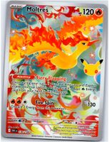 Pokémon Karte Moltres 130/128 25 30th anniversary
