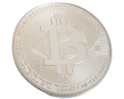 Bitcoin Medaille silber BTC