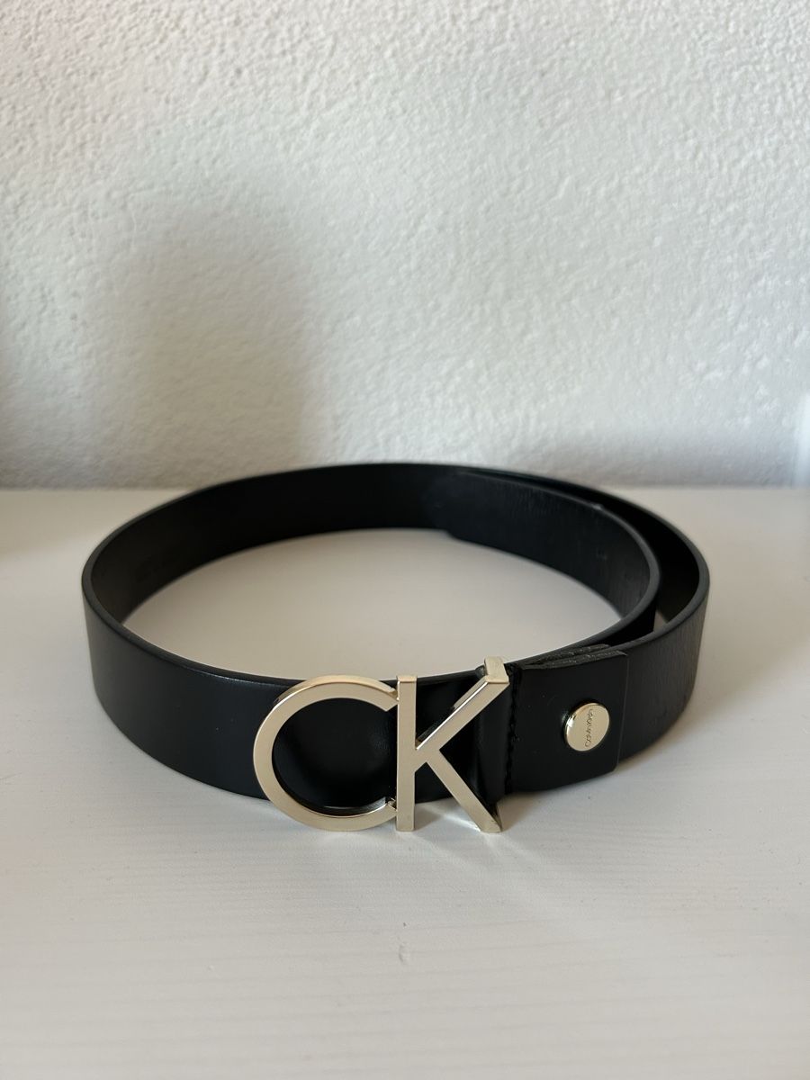 Gürtel: Schwarzer Calvin Klein Ledergürtel, Grösse 80 cm – Neu (gemäss Beschreibung) aus Basel von Carla29