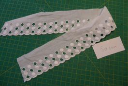 Antike St. Galler Spitzen weiss - 50 cm lang