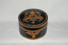Edle thailändische Lackschatulle gold auf schwarz