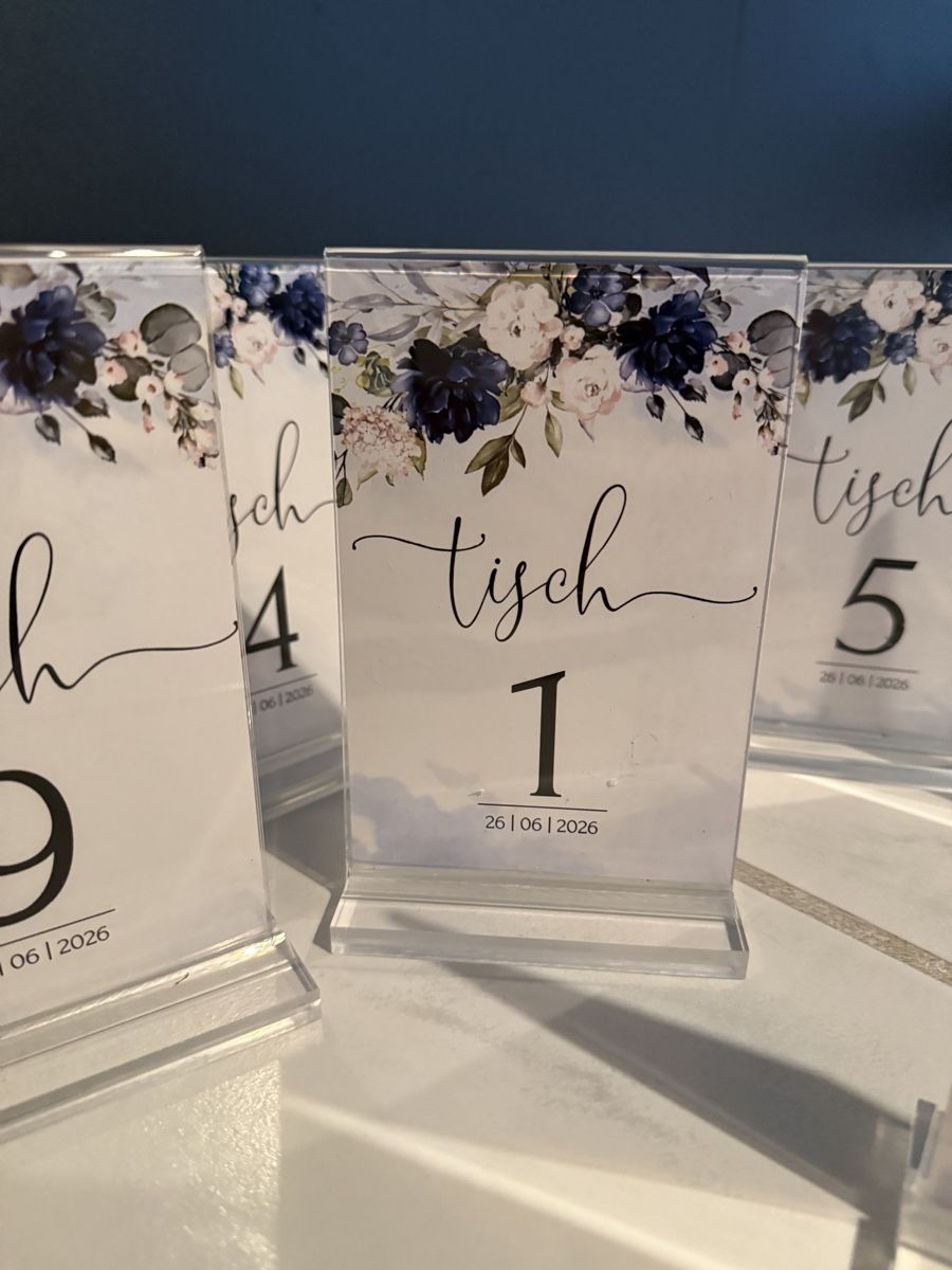 Supporti a parete: Schildhalterung Tischnnummern Hochzeit 9Stk. – Usato da Horgen venduto da AA.AW55 3