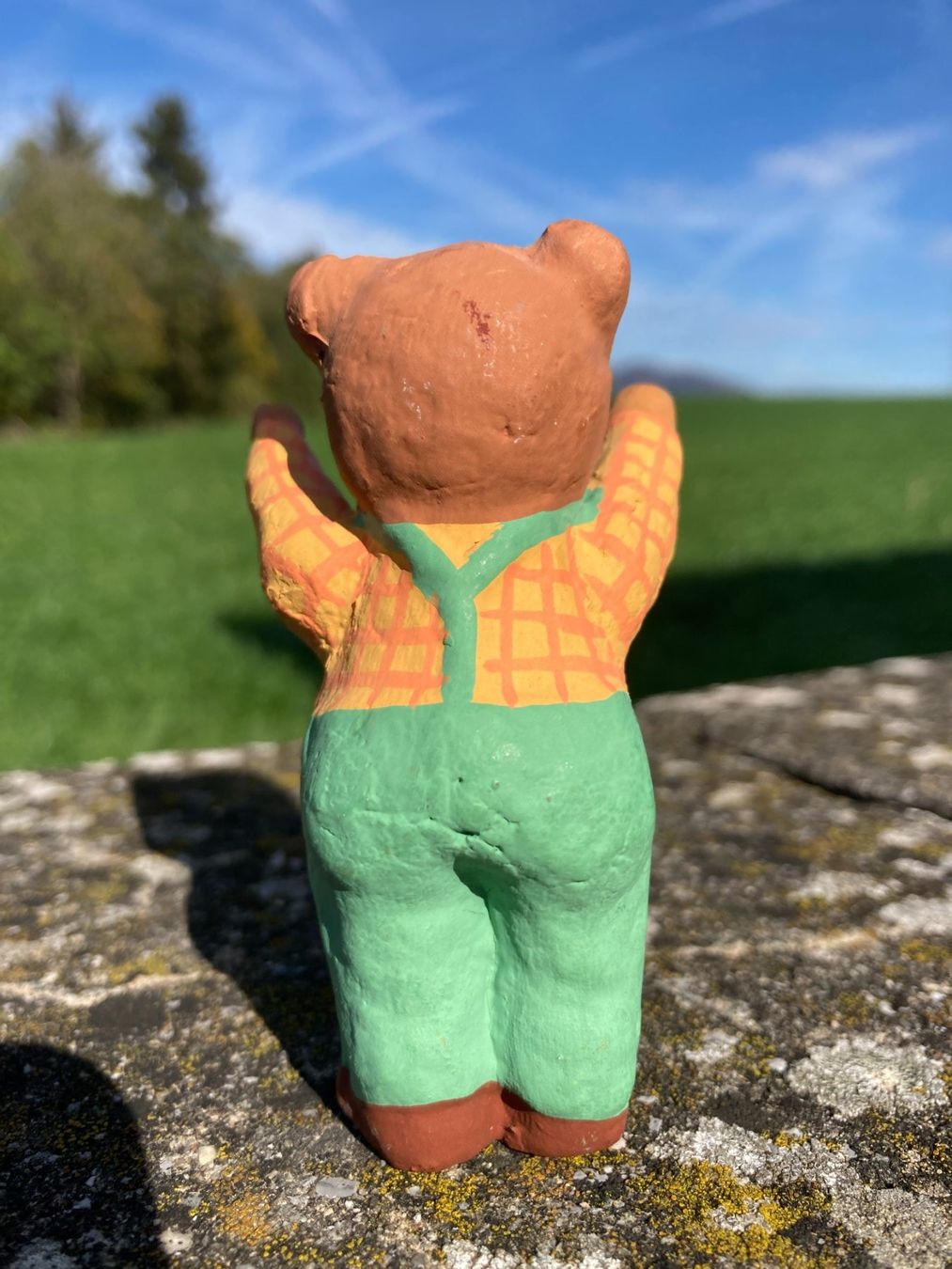 Statuette: Teddy Bär  Pappmache Vintage – Usato da Subingen venduto da ArtBead 2