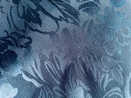 wunderbare nachtblaue (!) Jacquard Seide