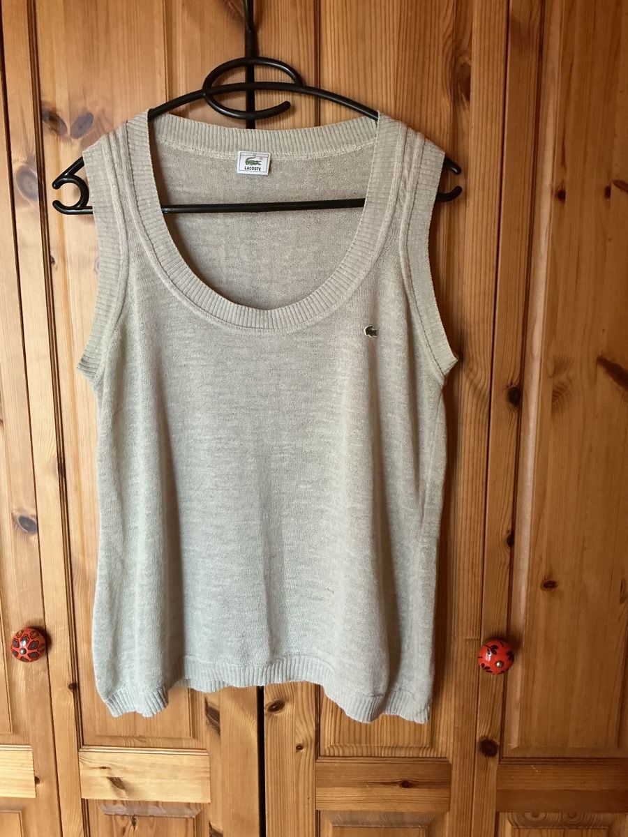 Lacoste Gilet & Giacche senza maniche: Gilet Lacoste beige – Usato da satigny venduto da cara68 2