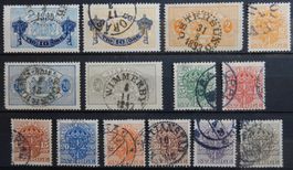 Schweden Dienst ex. Kat. 12-27 gest. 1889/1910 Kat. 50 Euro