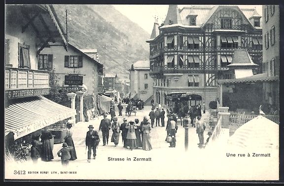 Ansichtskarten: AK Zermatt, Une Rue – Gebraucht aus Berlin von bartko-reher
