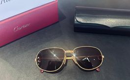 Elegante Cartier Sonnenbrille Vintage Gold mit Etui - Top!
