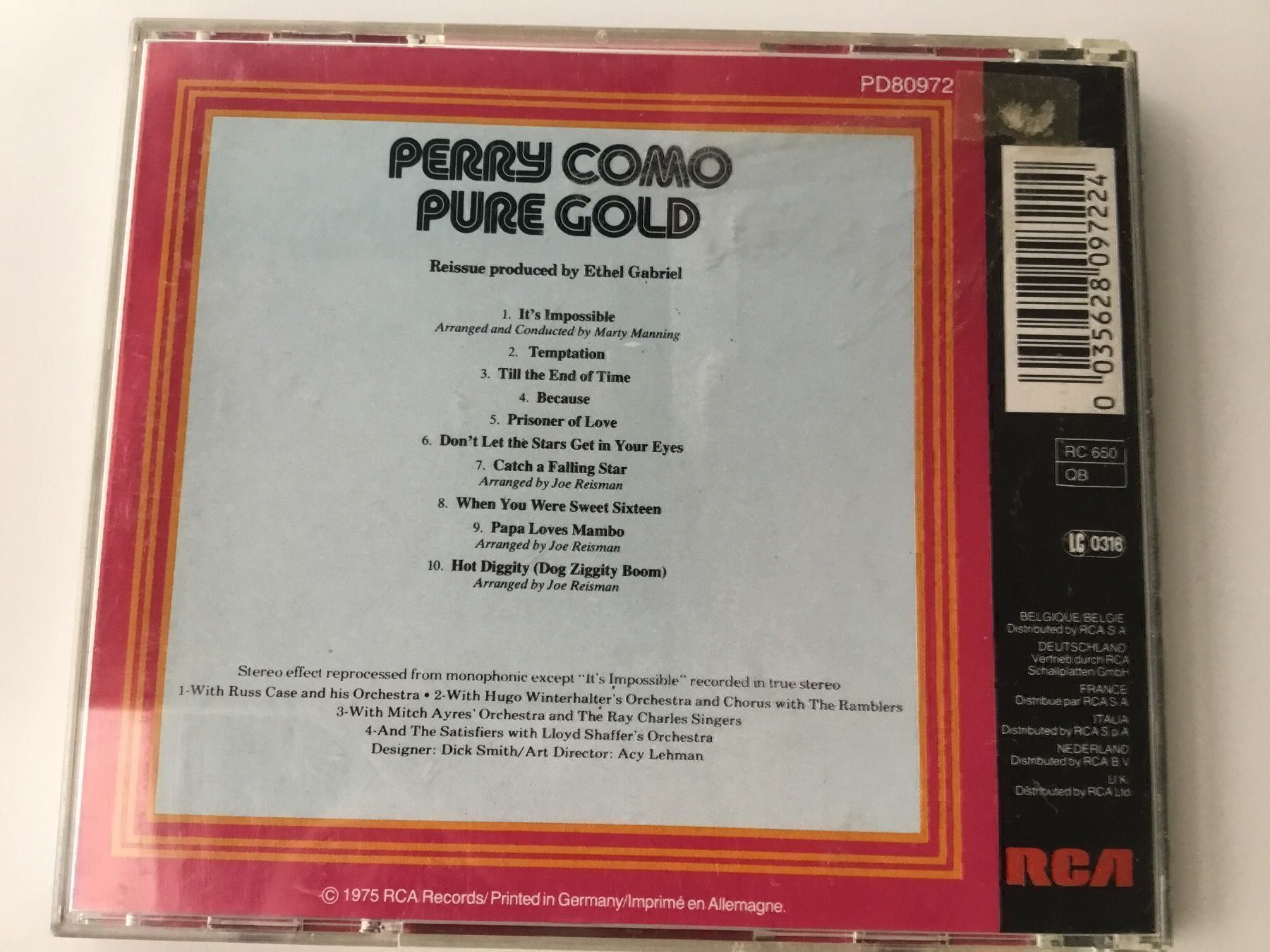 CD: Perry Como - Pure Gold – Usato da Rüti ZH venduto da alumedien 1