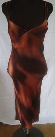 NEU!! Strechkleid im Braun-/Orange-Batiklook