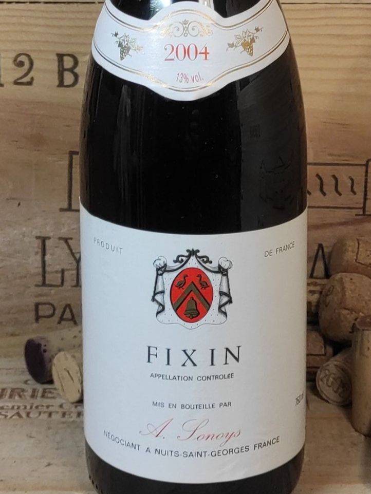 Vino: 2004 Fixin A. Sonoys – Nuovo e nell'imballaggio originale da Büsserach venduto da Vintage-vins 2