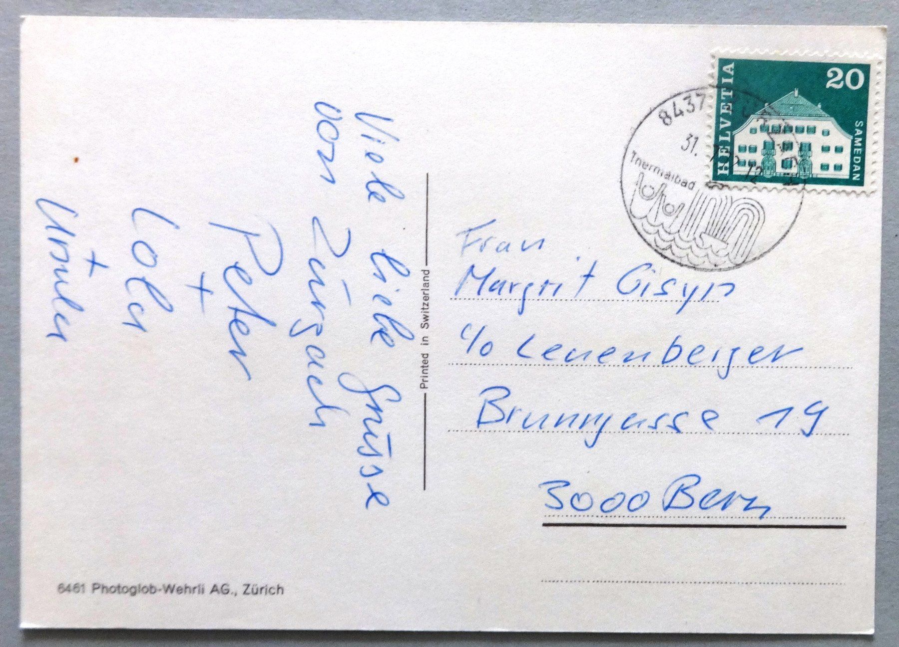 Cartes postales: Thermalbad Zurzach – D'occasion à Fétigny par Billy2miny 1