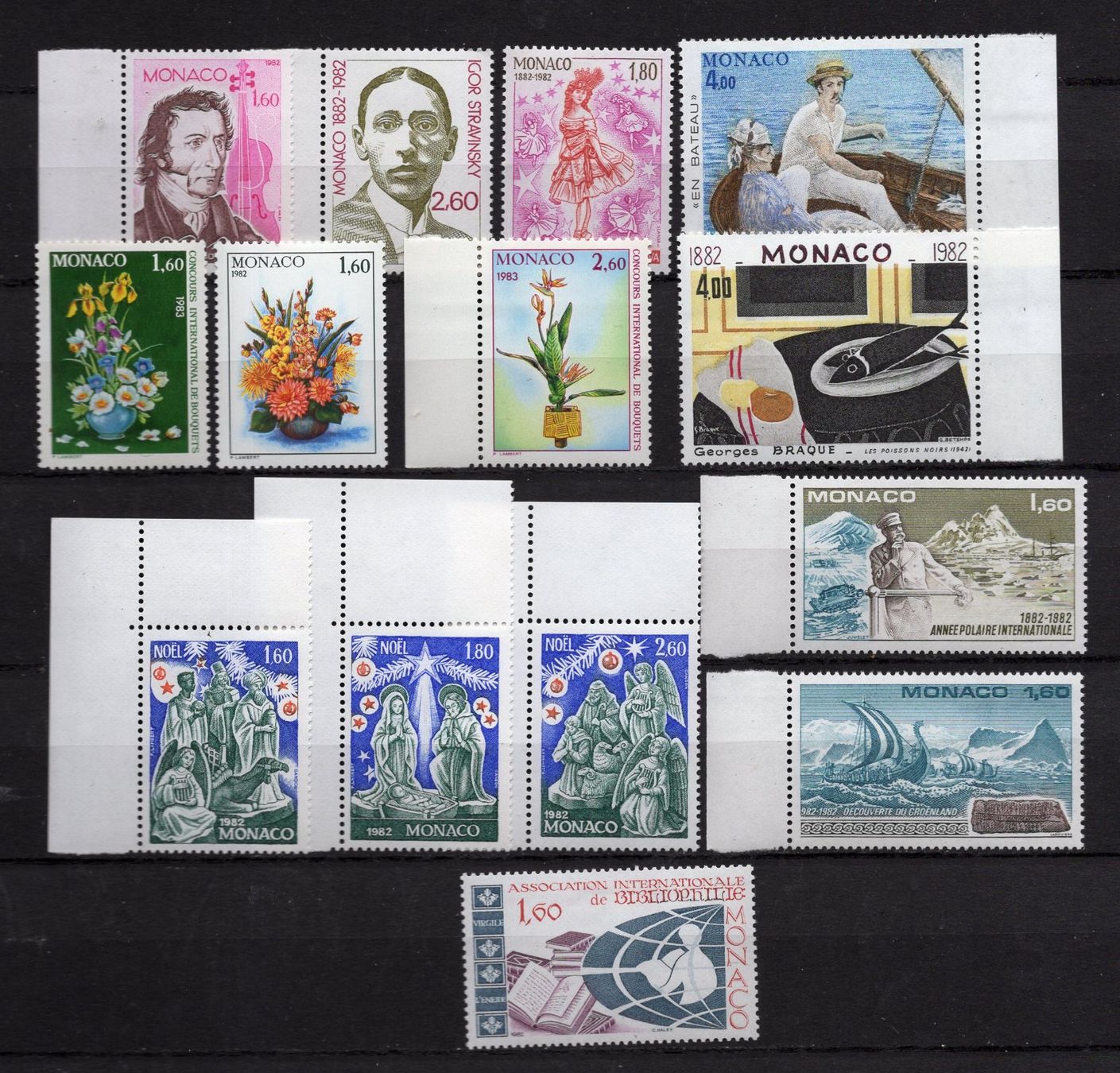 Alle Briefmarken: R6243  /  MONACO 1982 neufs XX – Neu (gemäss Beschreibung) aus Ste-Croix von MONT-TAGNAC 1