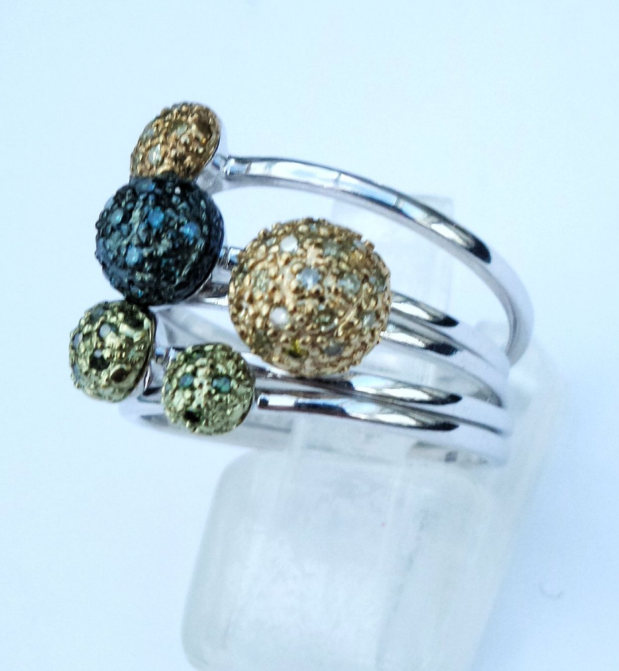 Bagues: Ring Set mit Farb-Diamanten neu – Neuf (Voir description) à Zürich par Bieter04 7
