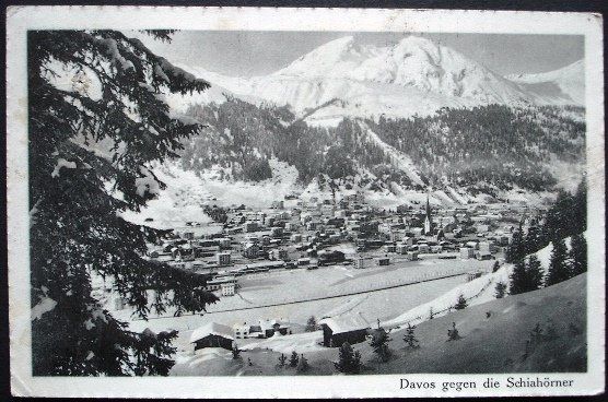 Ansichtskarten: DAVOS gegen die Schiahörner – Gebraucht aus Jona von philajona