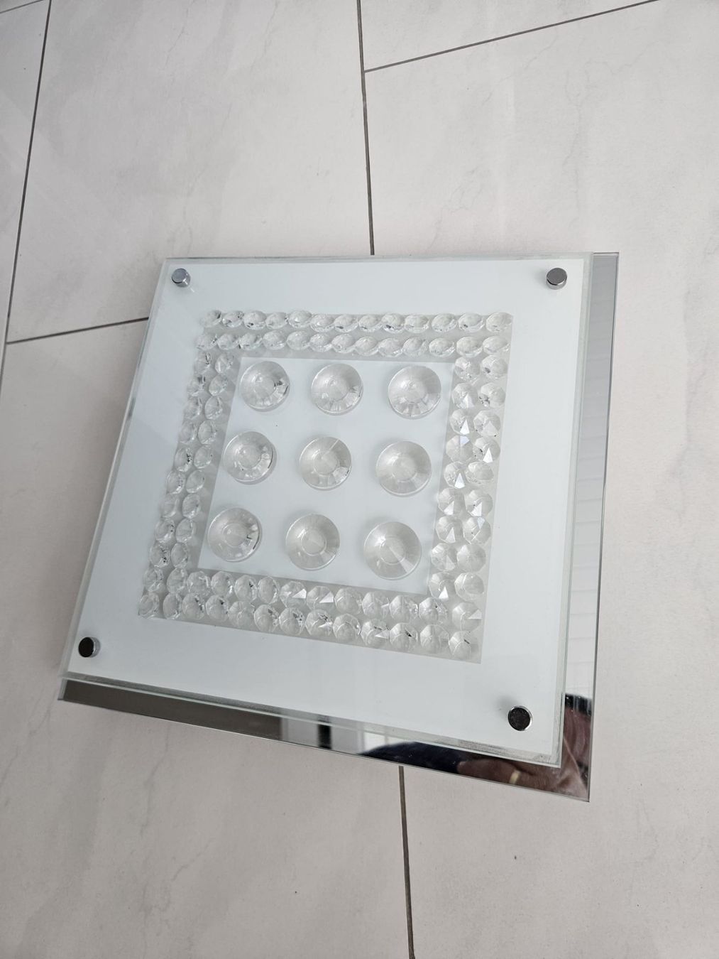 Lampadari & plafoniere: Moderne LED-Deckenlampe Kristall-Optik & Spiegelrand – Usato da Winterthur venduto da DanEri 1