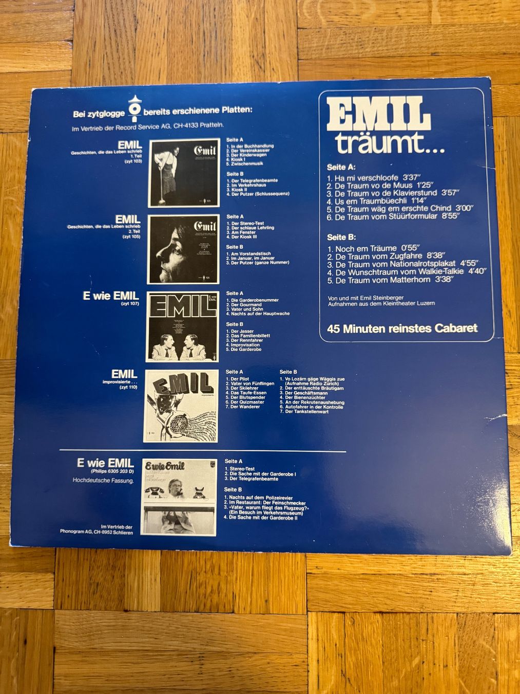 Dischi in vinile: Emil Steinberger Emil Träumt  Vinyl LP – Usato da Genève venduto da Greg_8ff 2
