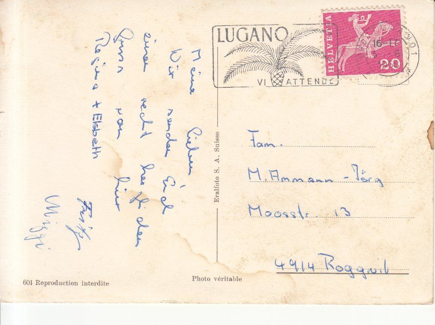 Cartoline postali: Morcote 1968 – Usato da Bürglen TG venduto da StampGraf 1