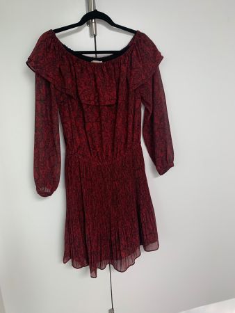 Michael Michael Kors Off-Shoulder Red Floral Dress