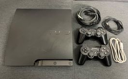 Sony PlayStation 3 PS3 slim Konsole mit 2 Controller & Kabel