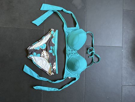 Bikini Oberteil und 2 Slips türkis Grösse M neu
