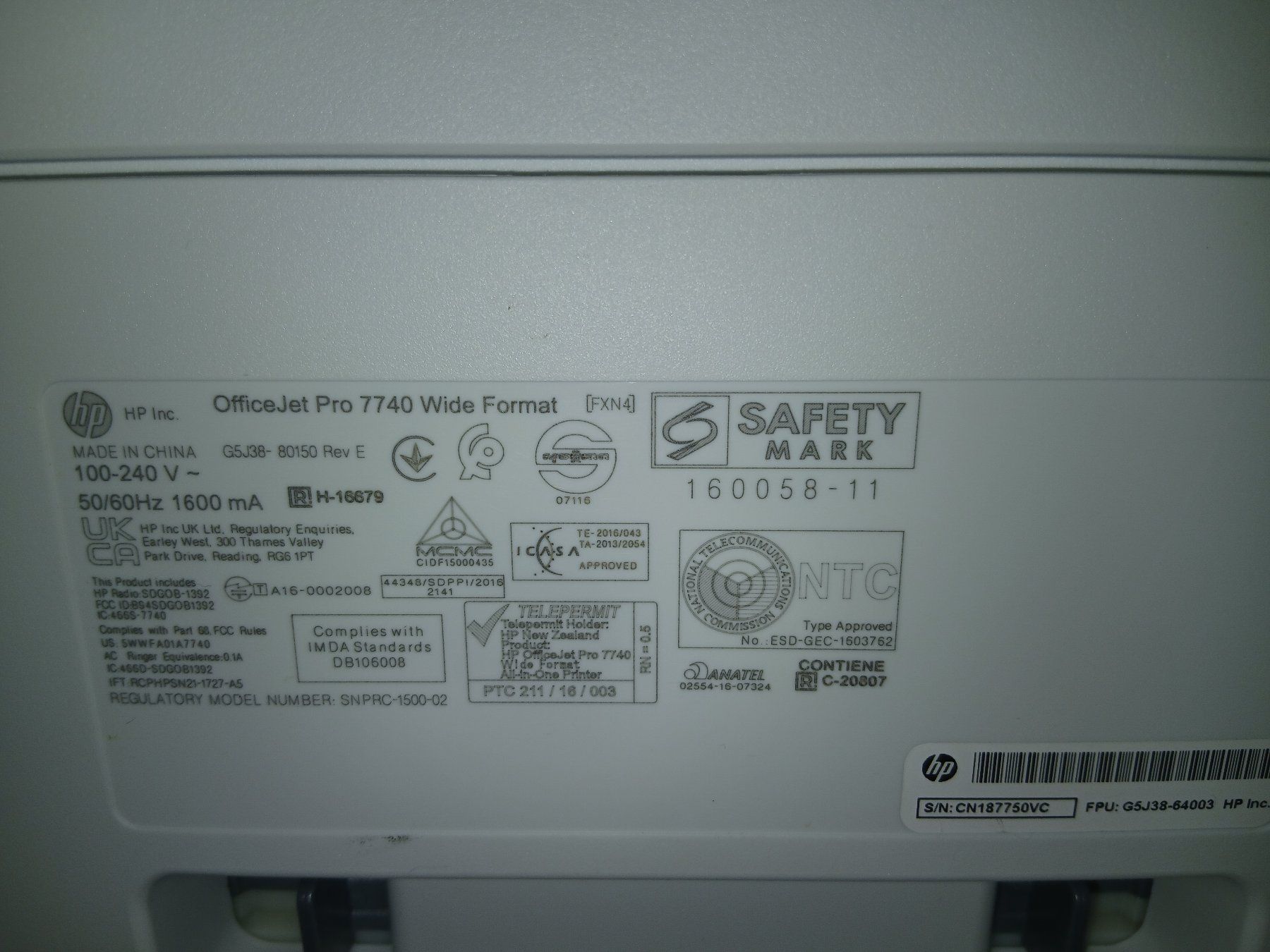 Hewlett Packard Drucker: Drucker HP Office Jet Pro 7740 – Gebraucht aus Oberegg von hermosa 4