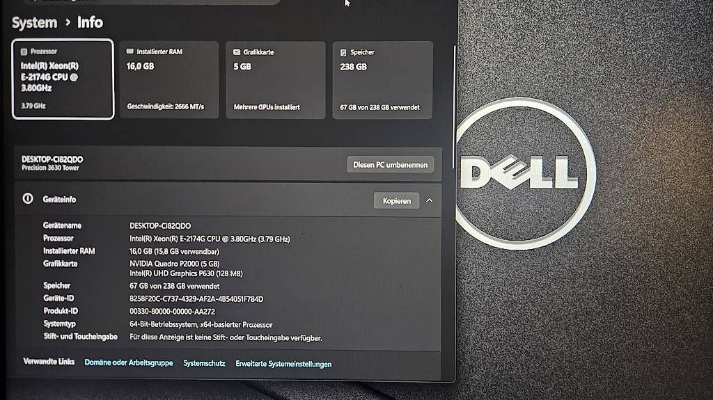 Dell PCs: Dell Precision 3630 Tower – Gebraucht aus Widnau von PlayTechTown 2