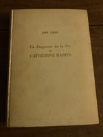 Un Fragment de la Vie Catherine Baron - Livre Rare!