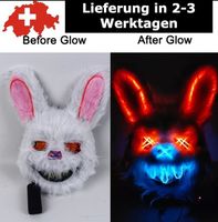 Karneval Hasenmaske mit LED (HALLOWEEN)