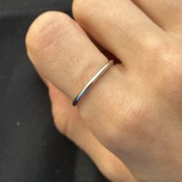 Dünne Edelstahl Silberne Ring Gr. 51