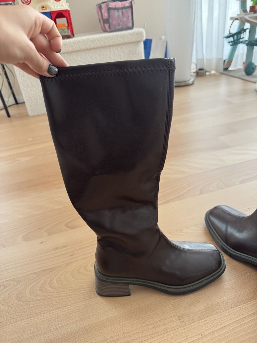 Chaussures femmes: Leather brown boots, size 38, fall/winter, elegant! – Neuf avec emballage d'origine à Sattel par Zlata1 3