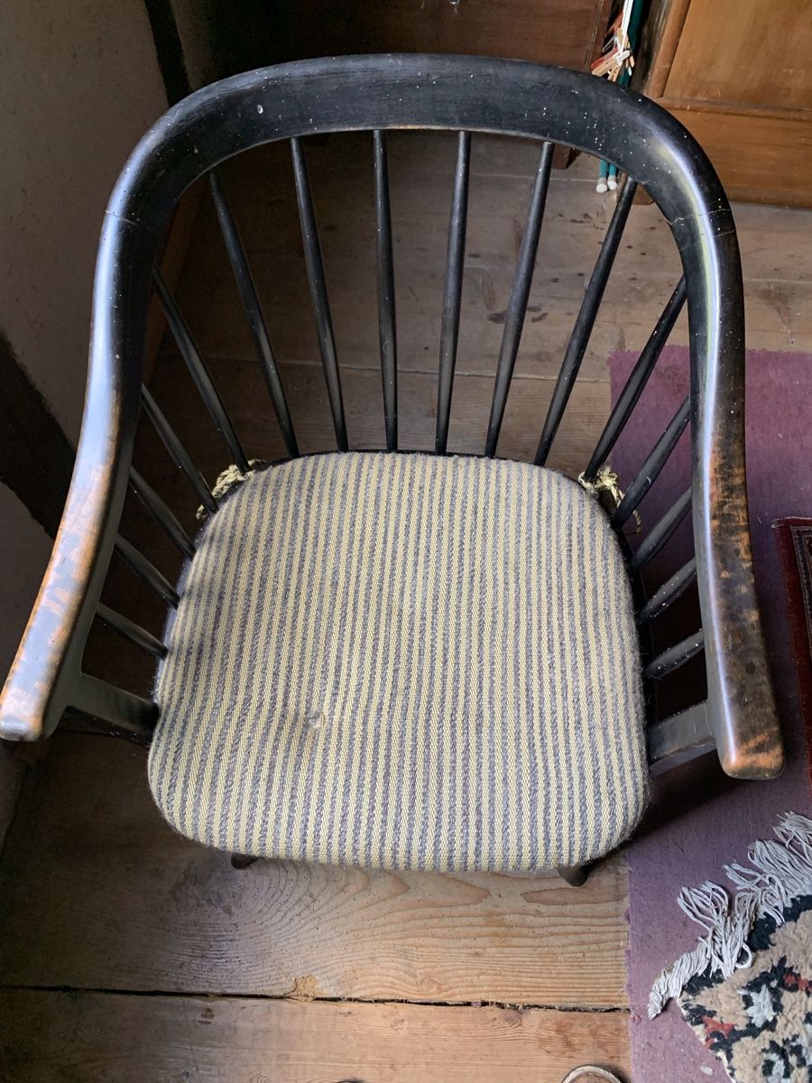 Sedie: Mid-Century-Stuhl mit Armlehnen – Usato da Dussnang venduto da pml253