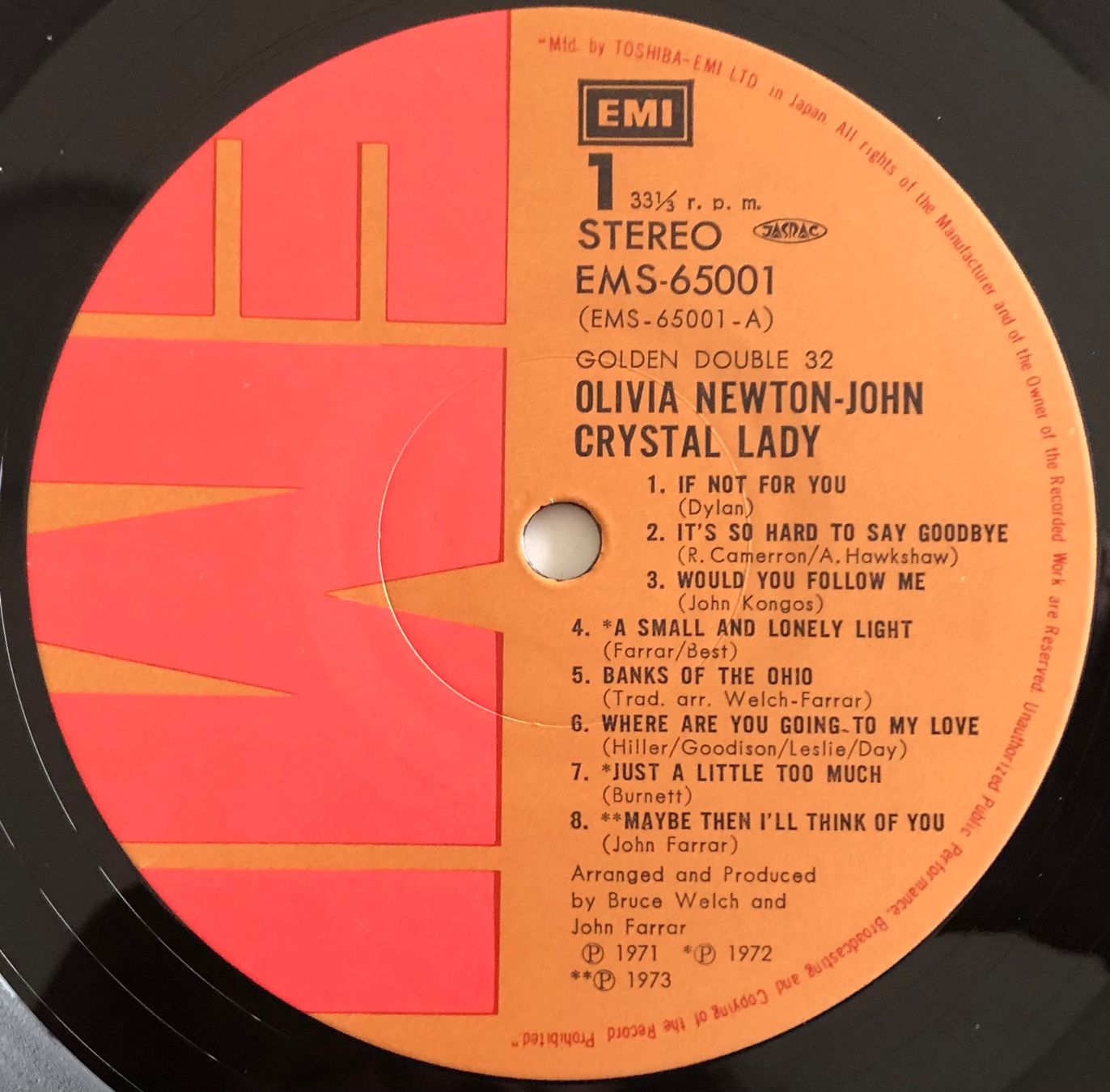 Dischi in vinile: OLIVIA NEWTON -JOHN - CRYSTAL LADY – Usato da Poliez-Pittet venduto da Newtown-Records 5