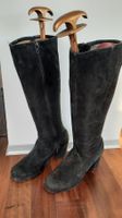 Wildlederstiefel, Gr37, schwarz