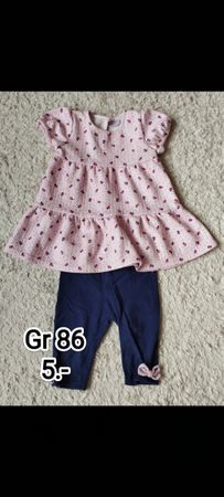 Süsses Mädchen Set Kleid + Leggins Gr. 86