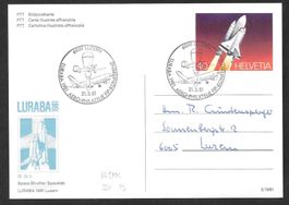 Bildpostkarte mit Zudruck und SSt 75 Luraba Luzern 21.3.1981