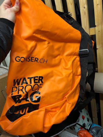 Wasserdichter Sack , neuwertig, orange, Gonser.ch