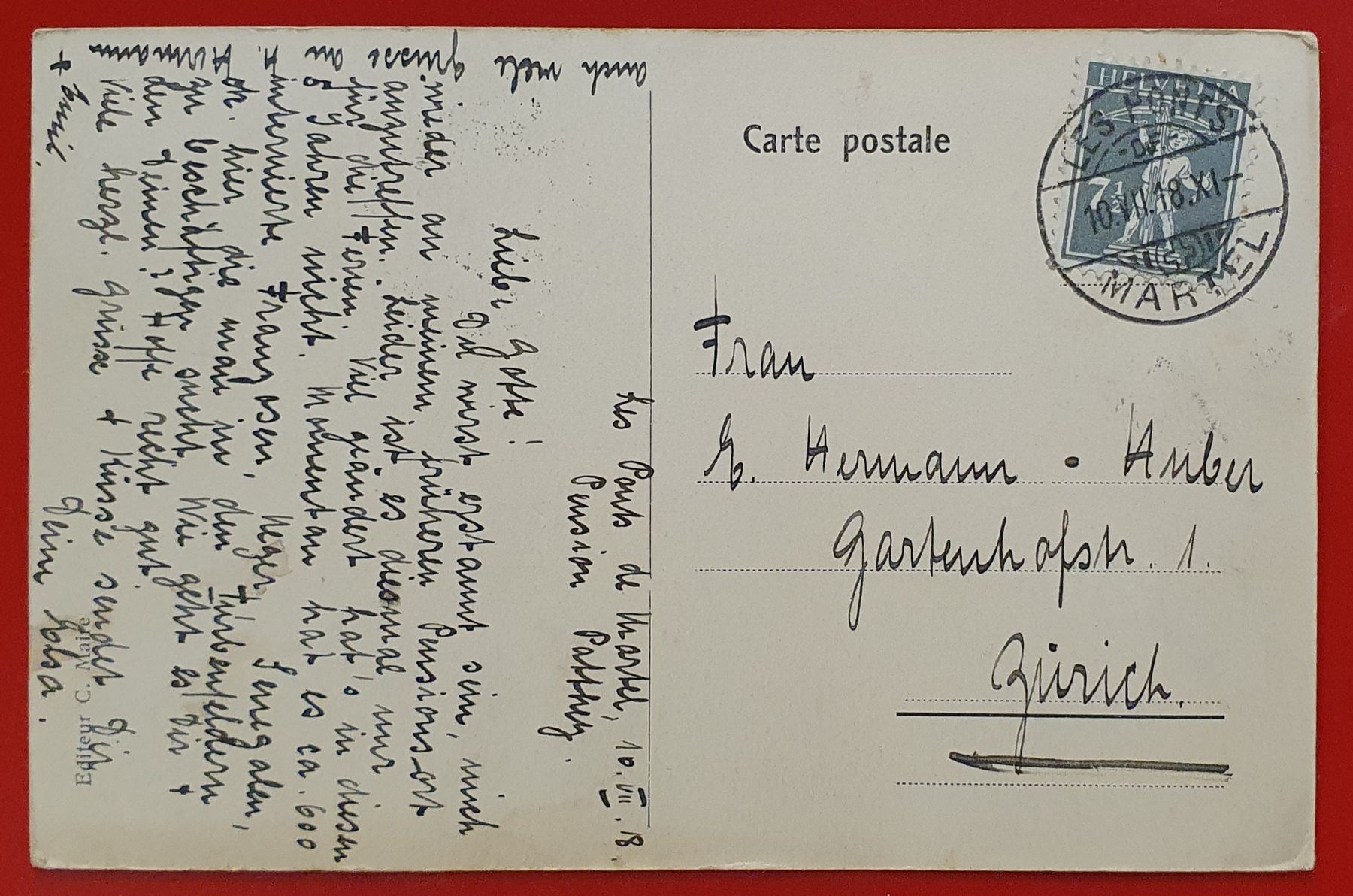 Cartoline postali: Ponts  de  Martel.  -  La  Petite  Joux 1918 – Usato da Kreuzlingen venduto da Rschweiz1 1