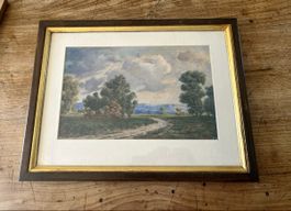 Schönes Aquarell von Friedrich Hasselwander