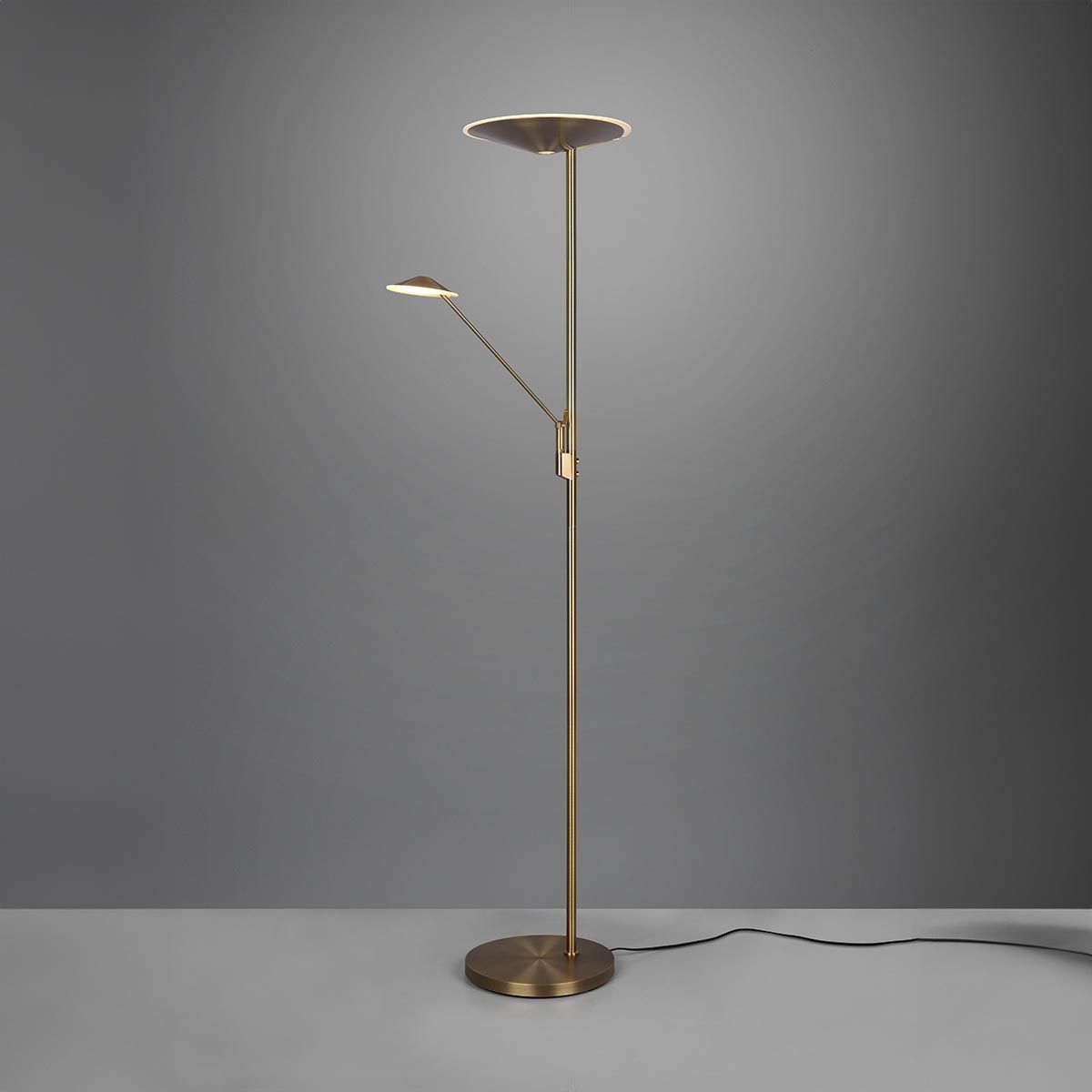 Lampade: LED Stehleuchte, Altmessing, Dimmbar – Nuovo (secondo la descrizione) da Kreuzlingen venduto da Smart-Light 3