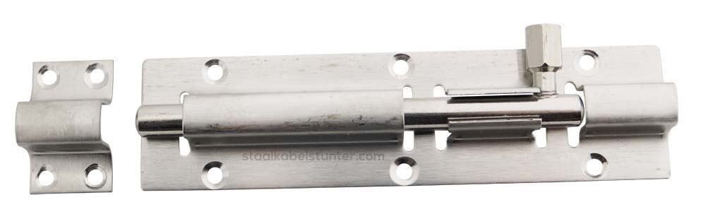 Ferramenta: 2er Set Türriegel  ca.150mm 6" EDELSTAHL – Nuovo e nell'imballaggio originale da St. Gallen venduto da schnaeppchen-preise 1