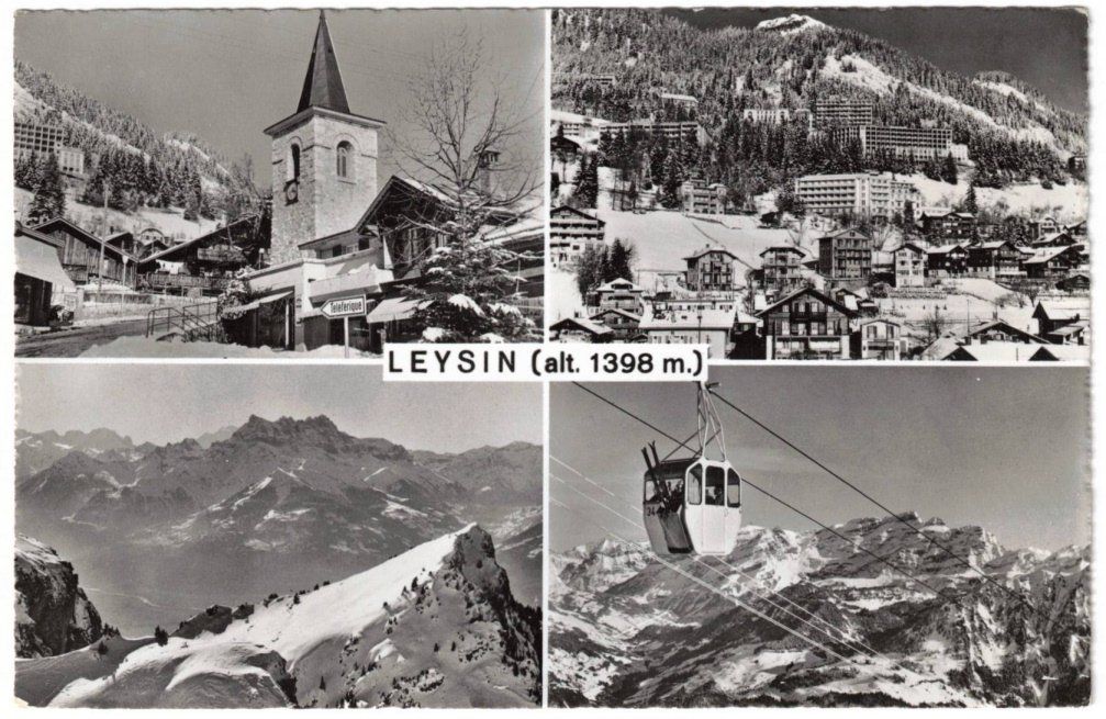 Cartoline postali: Leysin - 4 Bild AK – Usato da Binningen venduto da Mountainrider