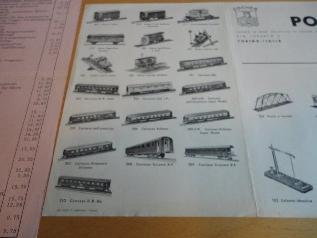 Pocher Modellini di ferrovie: Pocher Prospekt 1957 mit Preisliste – Usato da Wittenwil venduto da trixmartin 3