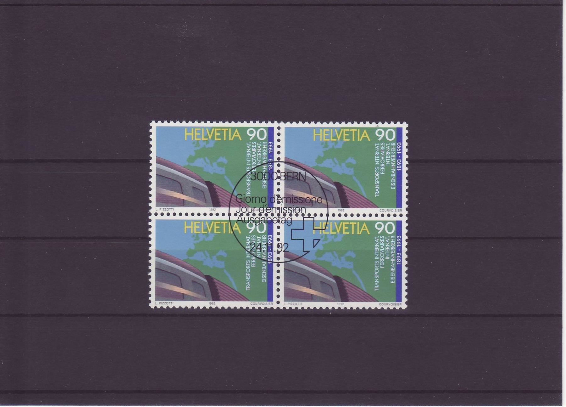 Tutti i francobolli: 1992 4er-Block Serie Ersttag – Usato da Spiez venduto da Crazyduck 6