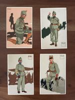9 Ansichtskarten Schweiz vom Militär Huber Karten ca 1914